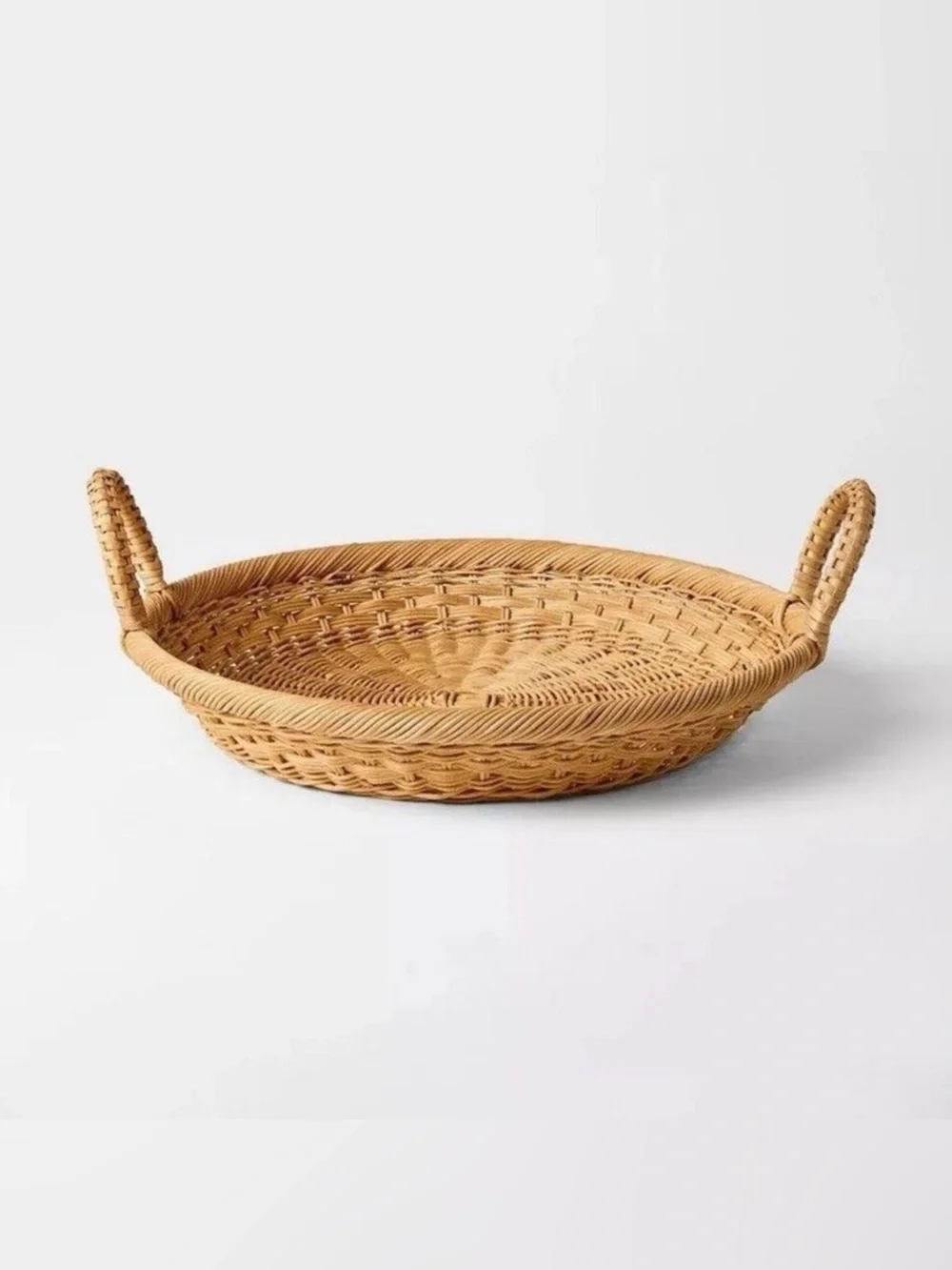 Threshold Studio Mcgee Handwoven Rattan Decorative 18” Tray